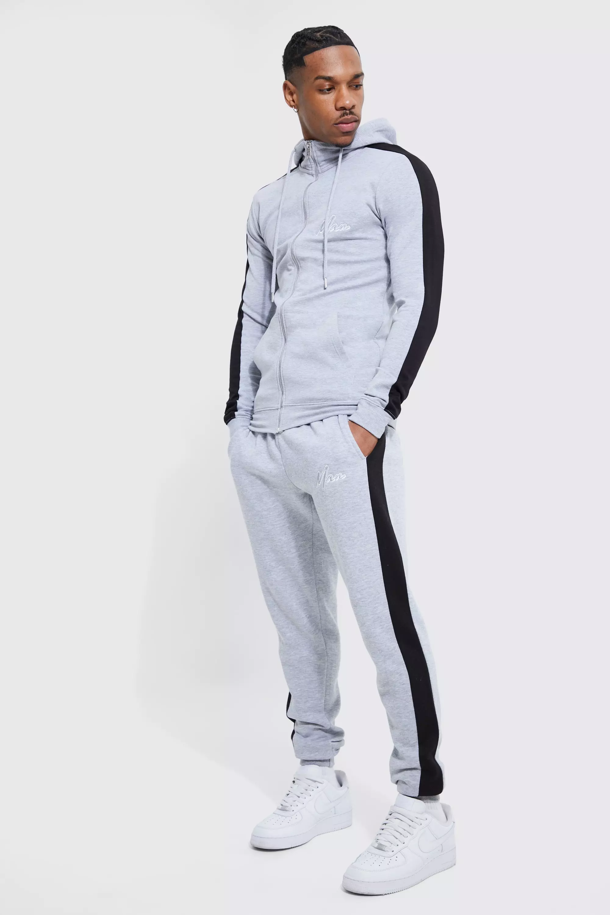 Grey marl nike tracksuit sale